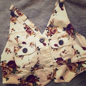 Vintage sunflower vest from body central